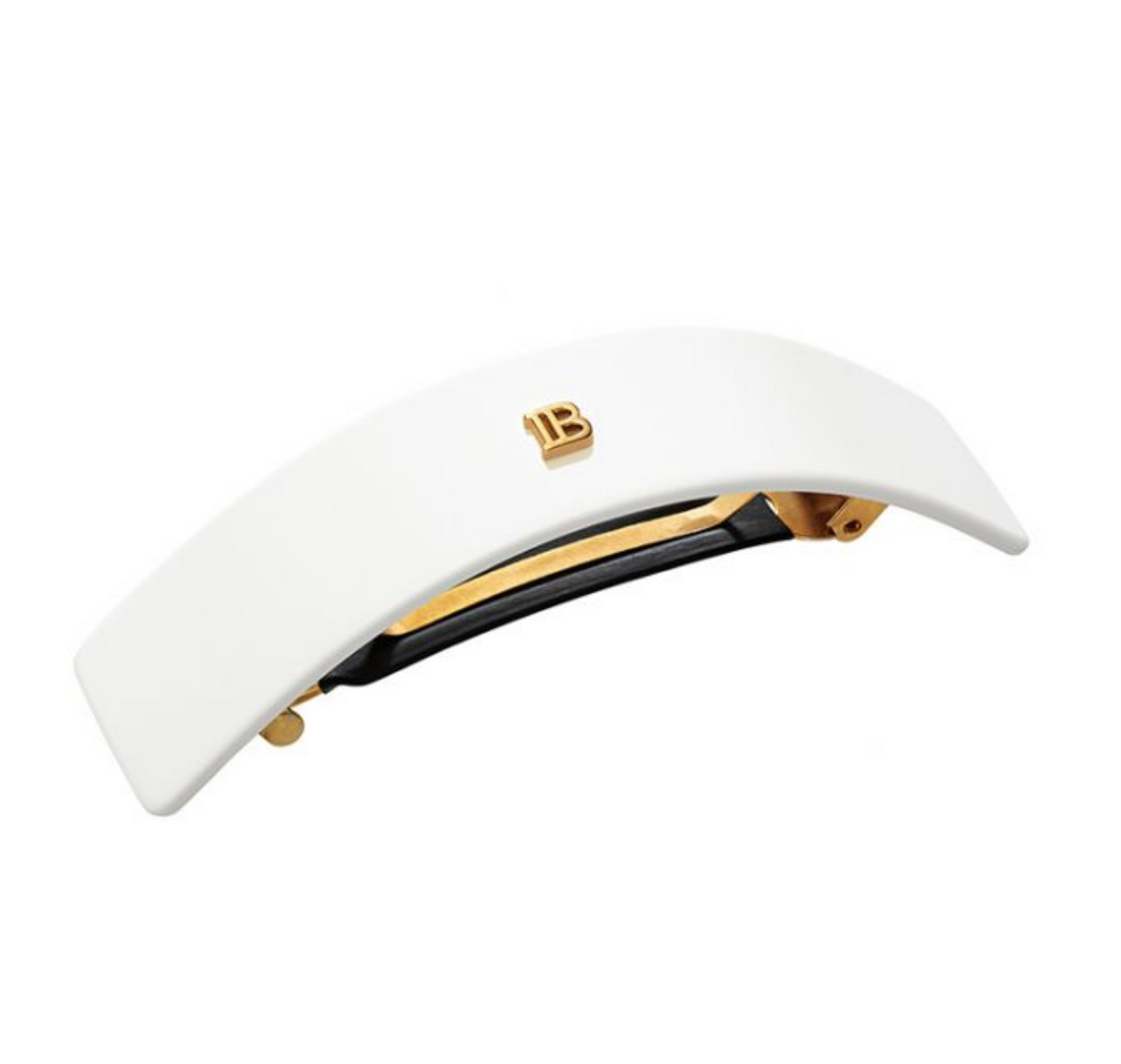 White Large Barette