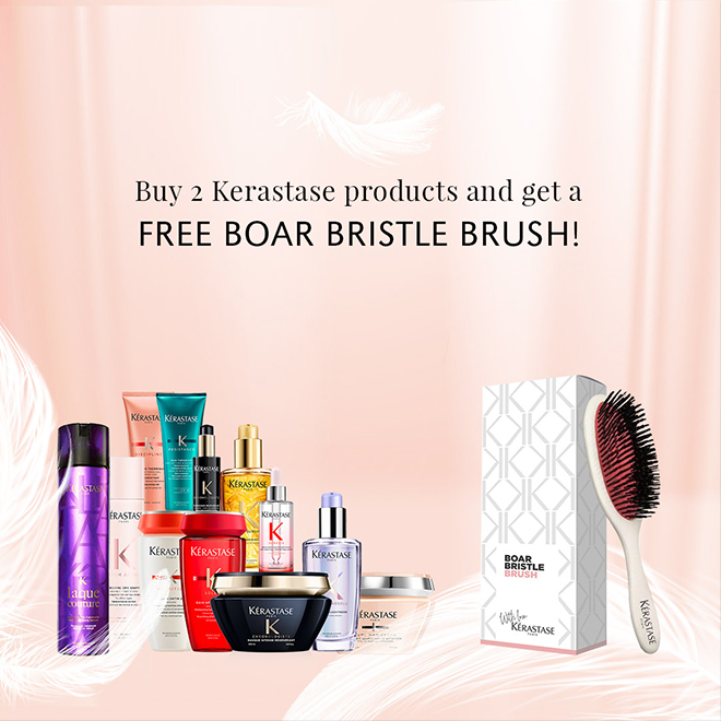 Buy 2 Kerastase products and get a FREE boar bristle brush!